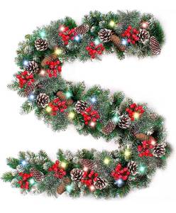 lot 2370 image: LED Christmas Garland(2)Retail $29.99 AZM6223