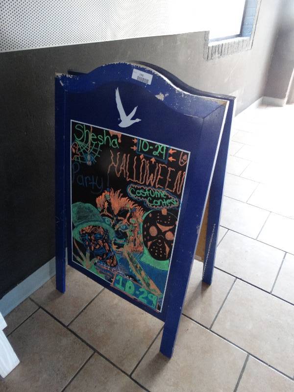 lot 2782 image: A frame style sidewalk menu board
