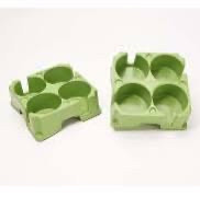 lot 59906 image: Muggi Set of (2) 4-Cup Mug Carriers