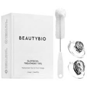 lot 2032 image: BeautyBio GLOfacial Concentrate and GLOfacial Treatment Tips and Brush.