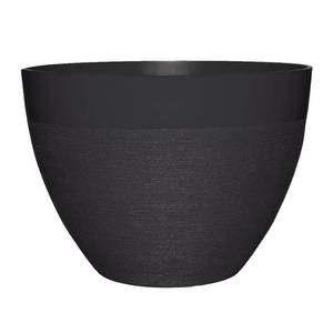 lot 2061 image: Classic Home & Garden 22 in. Decatur Black Resin Planter