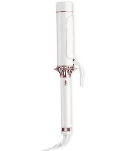 lot 2075 image: T3 BodyWaver 1.75 Professional Ceramic Styling Iron for Waves and Volume (White & Rose Gold)