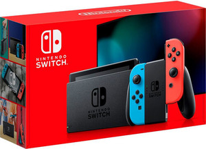 lot 2099 image: Nintendo Switch Package Nintendo - Switch 32GB Console - Neon RedNeon Blue Joy-Con retail$400
