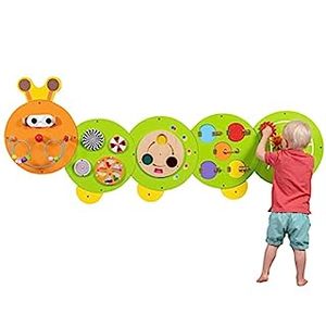 lot 2162 image: LEARNING ADVANTAGE Caterpillar Activity Wall Panels - Ages 18m - Montessori Sensory Wall Toy - 6 Activities - Busy Board - Toddler Room Decor (B08SBPYP8C)