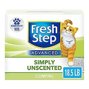 lot 2179 image: Fresh Step Advanced Simply Unscented Clumping Cat Litter Recommended by Vets - 18.5 Pounds