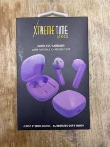 lot 2203 image: True Wireless Earbuds with Charging Case by Xtreme Time - Lavender