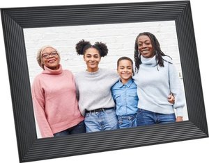lot 2216 image: Aura - Carver Luxe 10.1 LCD Wi-Fi Digital Photo Frame - Gravel