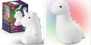 lot 2256 image: Set of 2 Globe Squish rechargeable led tap lights Dino & unicorn