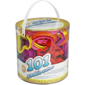 lot 55855 image: Wilton 101-Piece Alphabet, Numbers and Holiday Plastic Cookie Cutters (Retail $20.99)
