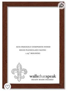 lot 55866 image: 18x26 Walnut Rustic Pine Picture Frame for Puzzles Posters Photos or Artwork (Retail $38.99)