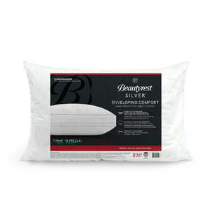 lot 55870 image: Beautyrest Silver Enveloping Comfort Down Alternative Bed Pillow with CottonTencel-Lyocell Cover StandardQueen 1 pillow (Retail $21.96)