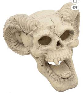 lot 55885 image: Stanbroil Fire Pit Demon Skull Gas Log for Ventless & Vent Free, Propane, Gel, Ethanol, Electric, Outdoor Fireplace and Fire Pit, Halloween Decor - Patent Pending (Retail $35.99)