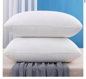 lot 55887 image: Molblly Standard Pillows Shredded Memory Foam Cooling Bed Pillows Set of 2 Pack Standard Size Pillows 20 x 26 in,Adjustable Loft Washable The Pillow for Side Back Stomach Sleeper Pillows for Sleeping (Retail $31.99)