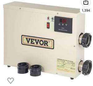 lot 55892 image: VEVOR Electric SPA Heater 5.5KW 240V 50-60HZ Digital SPA Water Heater with Adjustable Temperature Controller Heater for Swimming Pool and Hot Bathtubs Self Modulating Pool SPA Heater with CE (Retail $219.99)
