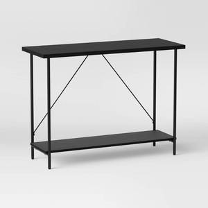 lot 55894 image: Wood and Metal Console Table Black - Room Essentials (Retail $49.99)
