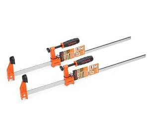 lot 55907 image: Jorgensen 2-pack Medium Duty Steel Bar Clamp Set with 600 lbs Load limit, 24-inch (Retail $39.99)