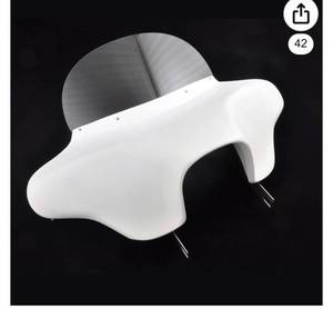 lot 55909 image: Wotefusi Motorcycle Detachable Batwing Front Head Fairing Bodywork 6X9 White Windscreen Windshield for Harley Davidson Road King 1994-1999 2000-2007 2009-2013 Unfit Police Version (Retail $350.00)