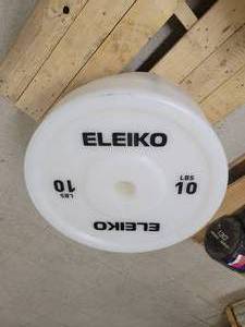 lot 1348 image: Lot of 4 Eleiko Weightlifting Technique Plates
