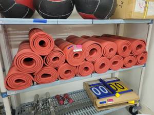 lot 1362 image: Lot of 16 Red Yoga Mats