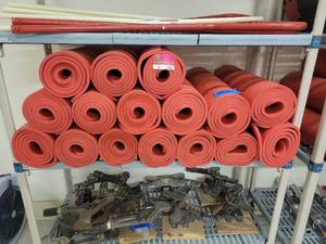 lot 1367 image: Lot of 16 Red Yoga Mats