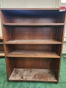 lot 12857 image: Dark Wood Bookshelf