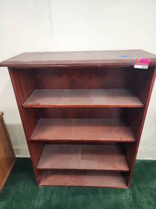 lot 12858 image: Cherry Wood 4 Tier Shelf