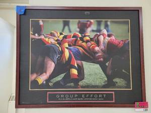 lot 1388 image: Framed Group Effort Motivational Print