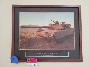 lot 1391 image: Framed Authority Motivational Print