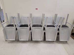 lot 1392 image: Lot of 10 Aluminum Dining Chairs