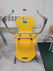 lot 1397 image: Lot of 2 Yellow Zuma Virco Chairs