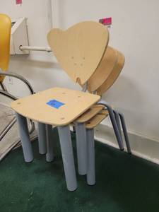 lot 1398 image: Lot of 3 Wooden Childrens Unique Chairs