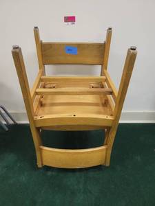lot 1399 image: Lot of 2 Wooden Armless Chairs