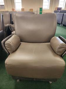 lot 12989 image: Golden Brown Waiting Room Chairs