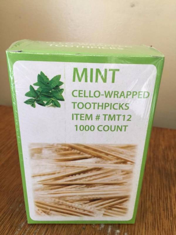 lot 190 image: Case of 12 wrapped mint toothpicks boxs...