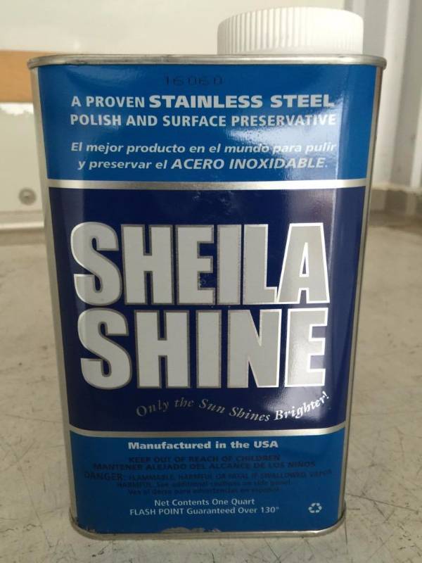 lot 41 image: 3 quarts of Sheila Shine a proven stainless S...