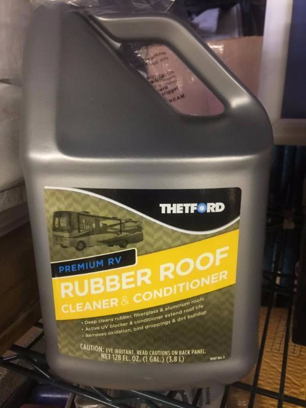 lot 67 image: 1 gallon of premium RV rubber roof cleaner an...