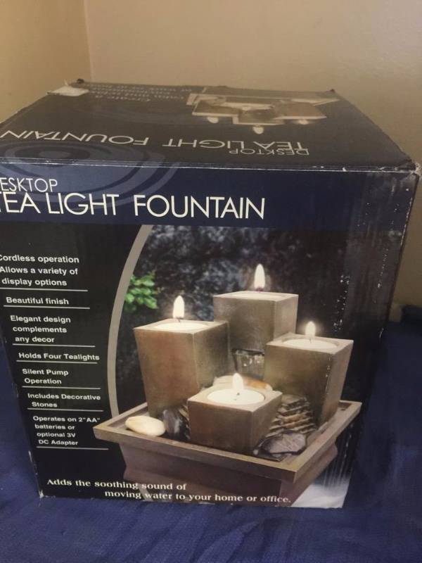 lot 76 image: New inbox desktop Tealight fountain very nice...