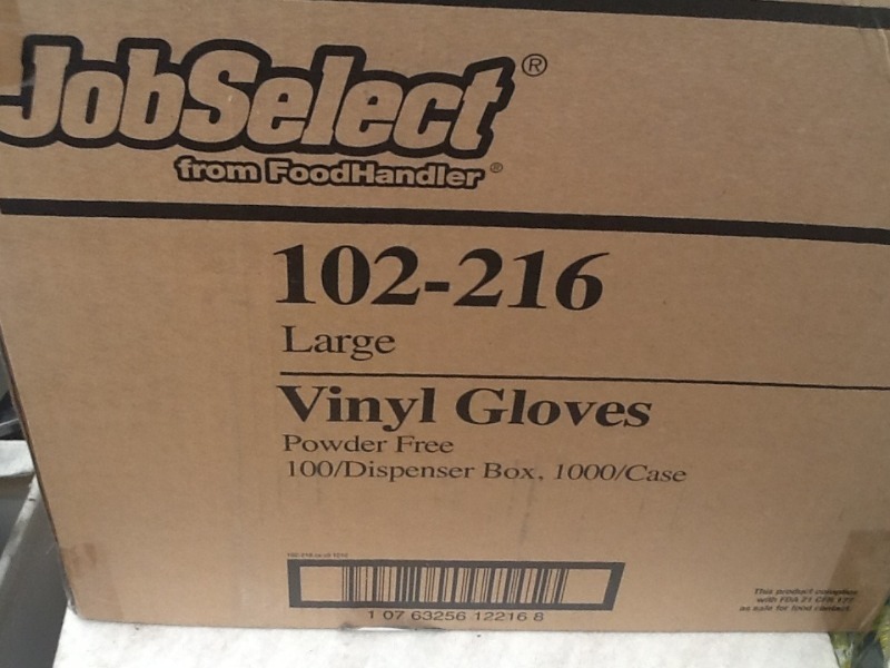 lot 7761 image: Case of large vinyl gloves