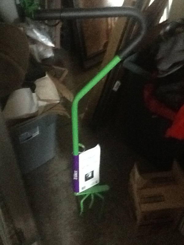 lot 7844 image: Hand operated garden tiller great for those hard to reach places this unit is due