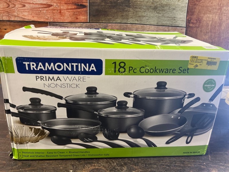 Tramontina Primaware 18 Piece Non-stick Cookware Set Steel Gray  Mountain  Bikes~ Wine Cooler~ Power Smart Lawn Mower~ Cookware/Dinnerware~ Luggage~  Coleman Air Mattress & Camping Sofa~ Baby Diapers & Pull Ups~ Samsung