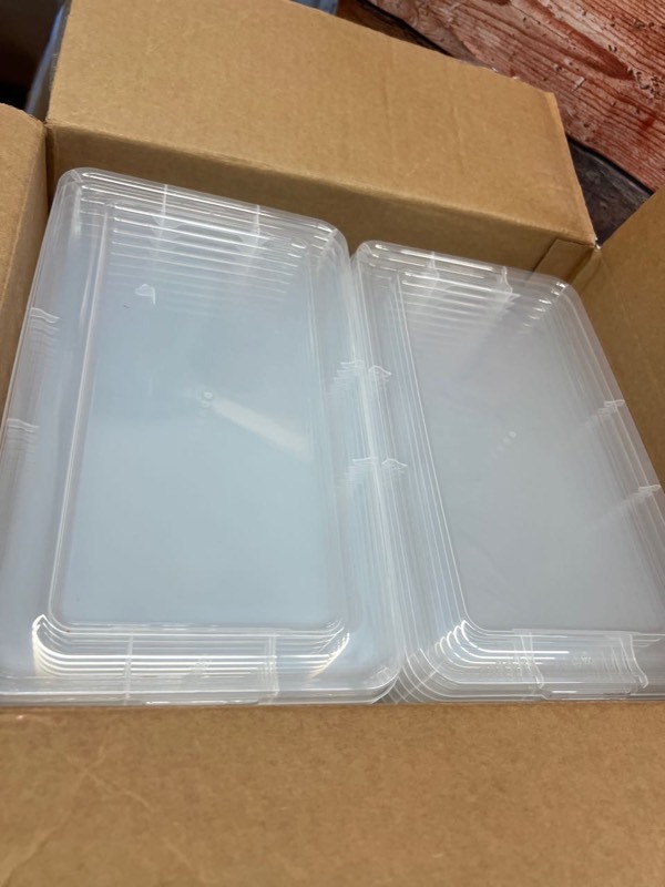 Mainstays 5 Quart Stackable Plastic Lidded Closet Organizer Box