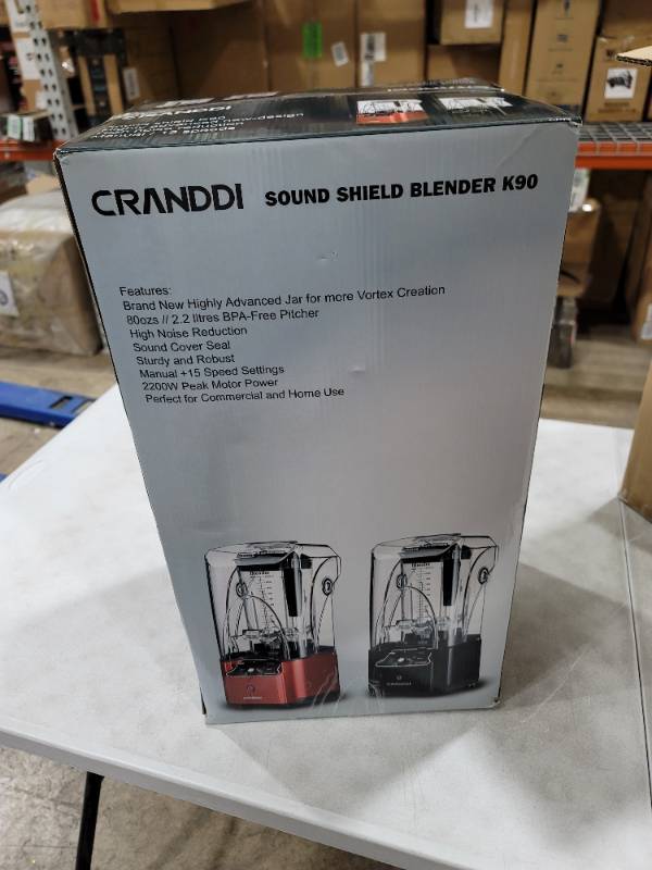  CRANDDI Quiet Shield Blender, 80oz Large Professional