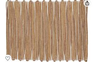 lot 38703 image: Saro Lifestyle Kendari Collection Water Hyacinth Placemats (Set of 4), 14 x 20, Natural