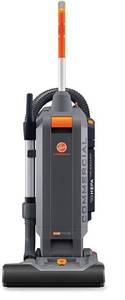 lot 38720 image: Hoover Commercial HushTone Upright Vacuum Cleaner, 15 inches with Intellibelt, For Carpet and Hard Floors, CH54115, Gray