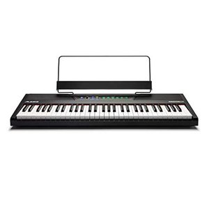 lot 38726 image: Alesis Recital 61 - 61-Key Digital Piano  Electric Keyboard with Built-In Speakers Semi Weighted Keys Power Supply and 10 Premium Voices tested works