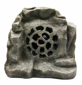 lot 38731 image: 11 Polyresin Solar Bluetooth Enabled Rock Speaker Gray - Alpine Corporation
