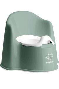 lot 38737 image: BabyBj�rn Potty Chair, Deep GreenWhite