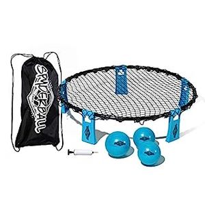 lot 38739 image: Franklin Sports Spyderball Game Set - Includes 3 Balls, Carrying Case and Rules - Played Outdoors, Indoors, Yard, Lawn, Beach - Durable Tight Net