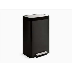 lot 3690 image: Kohler K-20940-BST 13 gal Stainless Steel Step Can - Black Stainless