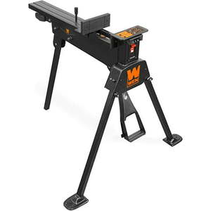 lot 2833 image: WEN 600-Pound Capacity Portable Clamping Saw Horse and Work Bench- Retail $239.00